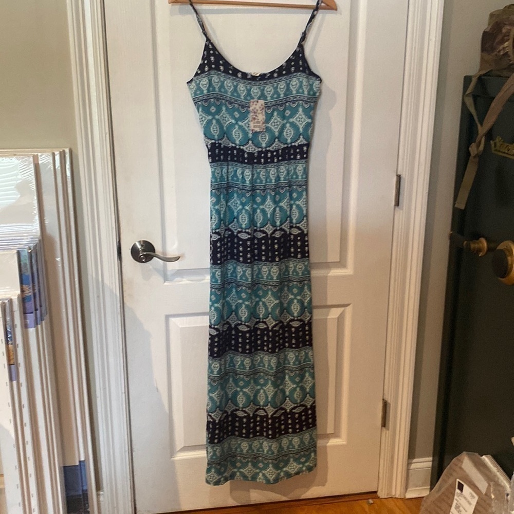 Pink republic size M spaghetti strap maxi dress NWT